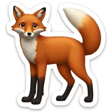full body fox sticker