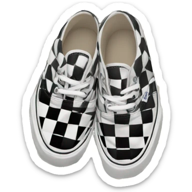Checkered vans shoes sticker