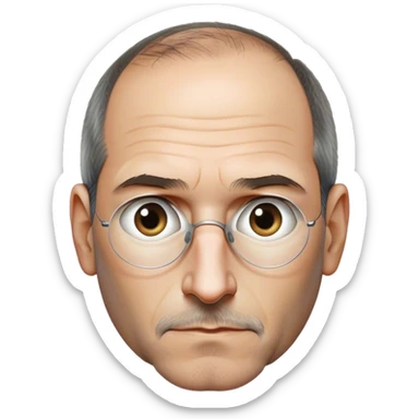 Steve Jobs staring blankly and creepily sticker
