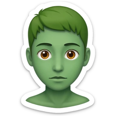 Heart green and brow sticker