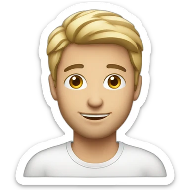 european guy using laptop sticker