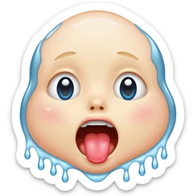 drooling face sticker