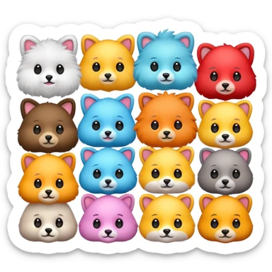 Cute animals sticker