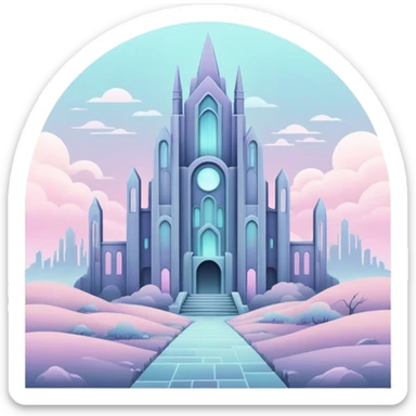 Ghostly Pastel Black Green White Spectral Gloomy Dusky Dystopian Apocalyptic Aesthetic Scenery Deco sticker