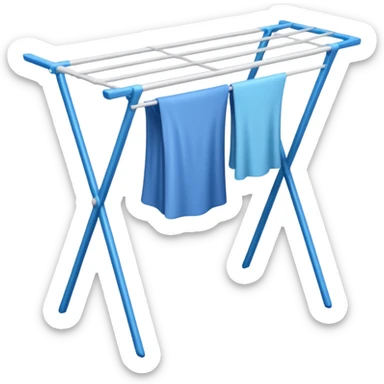 laundry drying rack sticker