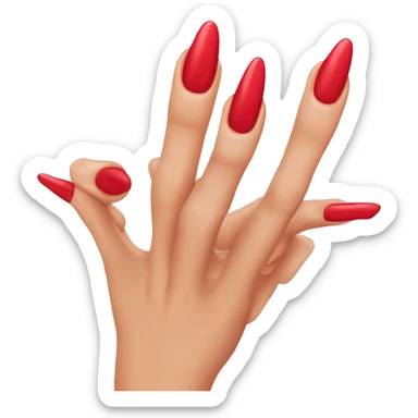 Red nails sticker