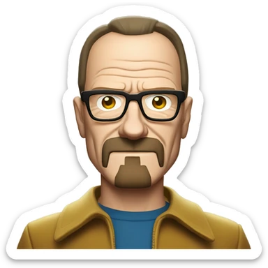Walter white in a super man suit  sticker