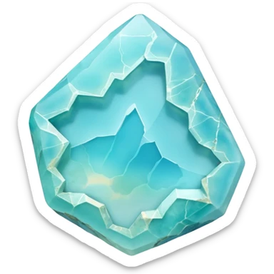 peruvian opal gemstone raw crystal mineral sticker