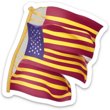 Bandera 3 franjas rojo amarillo morado sticker