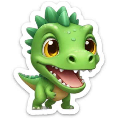 cute dinosaur rad sticker
