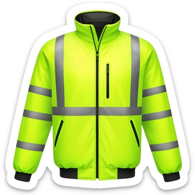 create a realistic emoji of a high-visibility jacket or reflection vest sticker