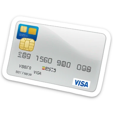 Bank Card visa sticker