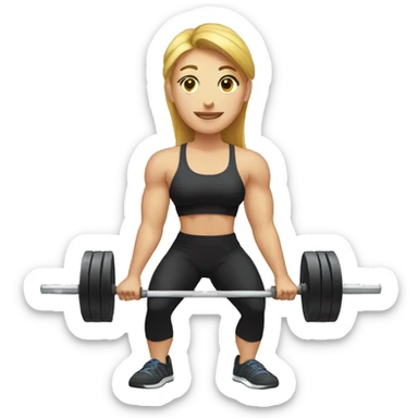 Deadlift exercise sticker