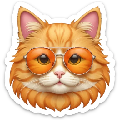 Cat with sunglasses sticker