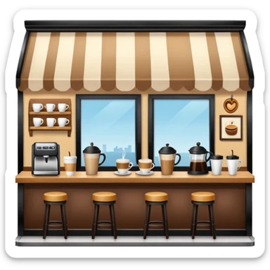 coffee shop sticker
