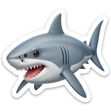 Shark with tounge out sticker