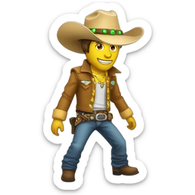 electric rave cowboy sticker