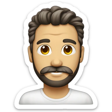 hombre gordo con barba blanca pintando un cuadro sticker