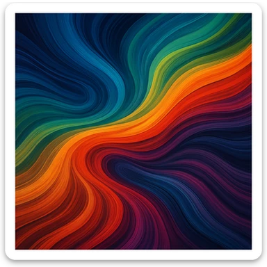 the concept of movement, interpreted visually, creative and abstract representation of motion and flow sticker