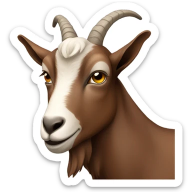Brown goat sticker