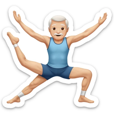 Grandpa doing splits  sticker