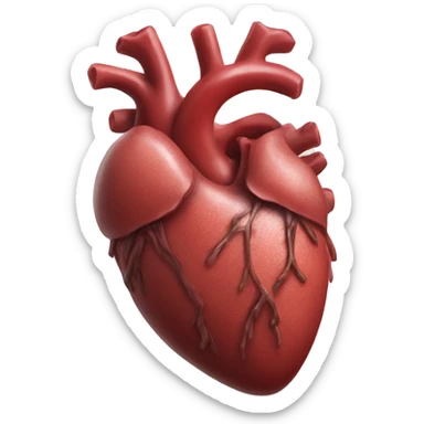 realistic human heart sticker