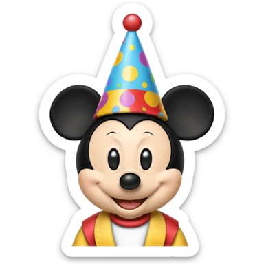 mickey mouse birthday sticker