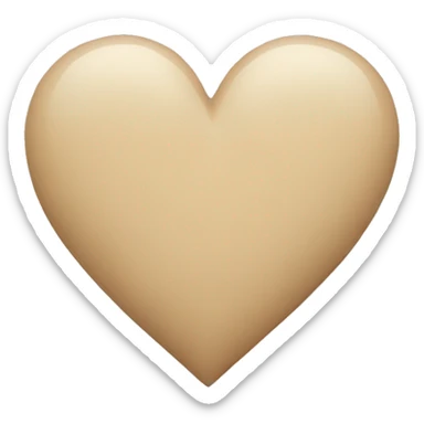 Beige heart  sticker