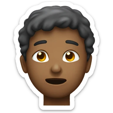 Person knock on the forehead sticker