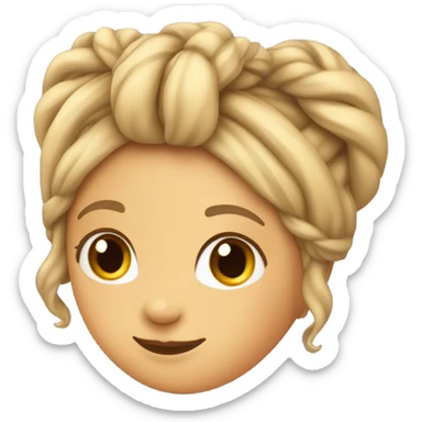 Meisje met knot  sticker