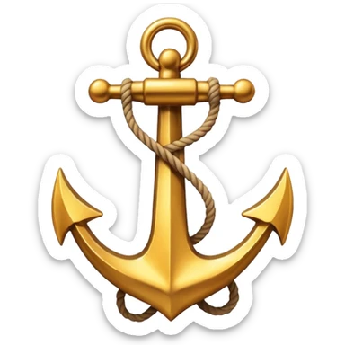 Anchor ambersand sticker
