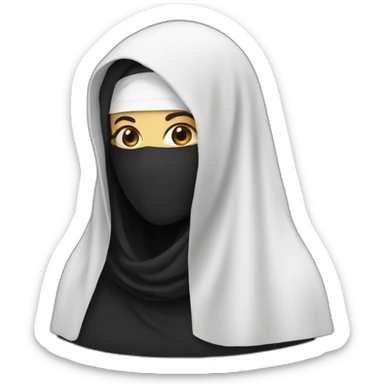 White Niqab sticker