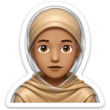 Human wrapped in plastic wrap sticker