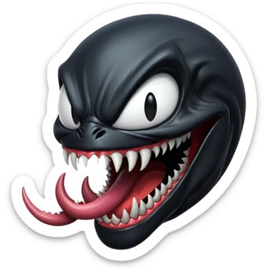 Venom symbiote smiling sticker