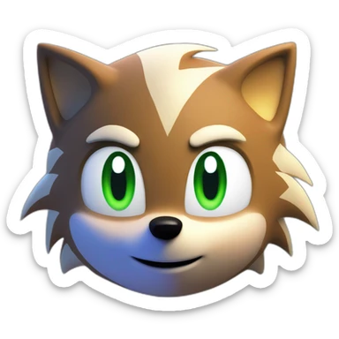 Sonic The Hedgehog from SEGA, Blue Face with a green eyes sticker