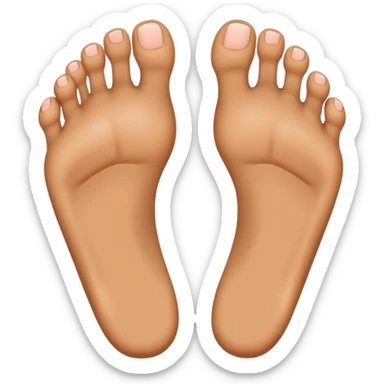 two feet with interlocking toes sticker