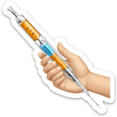 Syringe in fist sticker