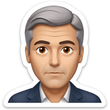 George clooney sighing sticker