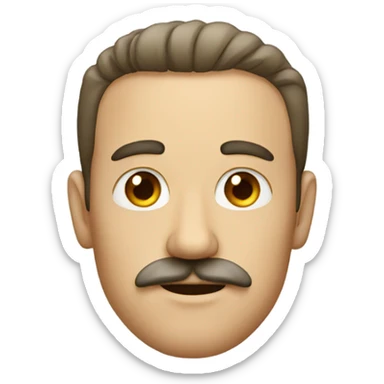german man with tiny mustache sticker