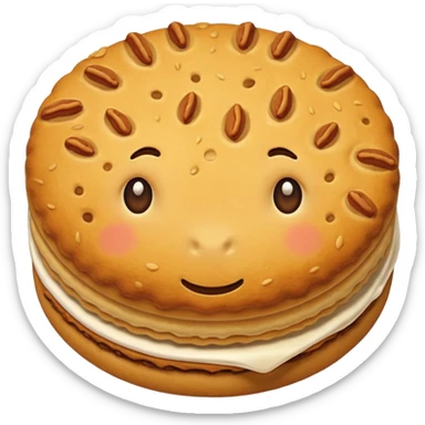 Biscuit simple sans visage sticker