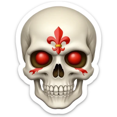 Skullhead with alberta painted on it sticker