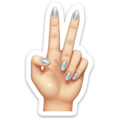 hand making finger-gun gesture with sparkles, smooth confidence sticker