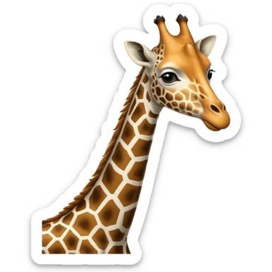 Girafe noir et blanc juste avec des traits pour la délimitation  sticker