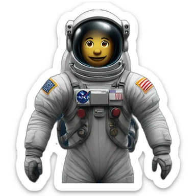 Astronaut in a black spacesuit sticker
