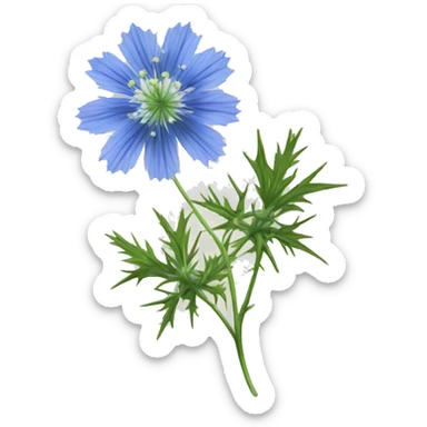love-in-a-mist flower sticker