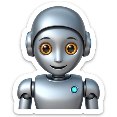 Cute Robot assistant sticker
