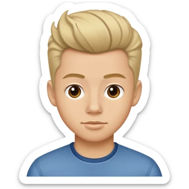 Young man with pompadour hair sticker