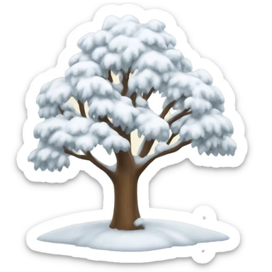 Snowy tree sticker