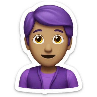 purple stars 8 bi sticker