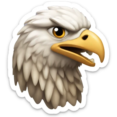 eagle with crocodile's head sticker